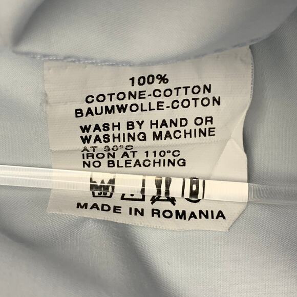 RAF SIMONS Size 42 Light Blue Aqua Cotton Button Down Long Sleeve Shirt - Picture 6 of 6